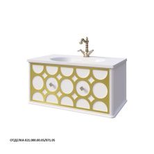 Caprigo Тумба с раковиной CAPRICE 80 см, белая/золото, эмаль 25012 2