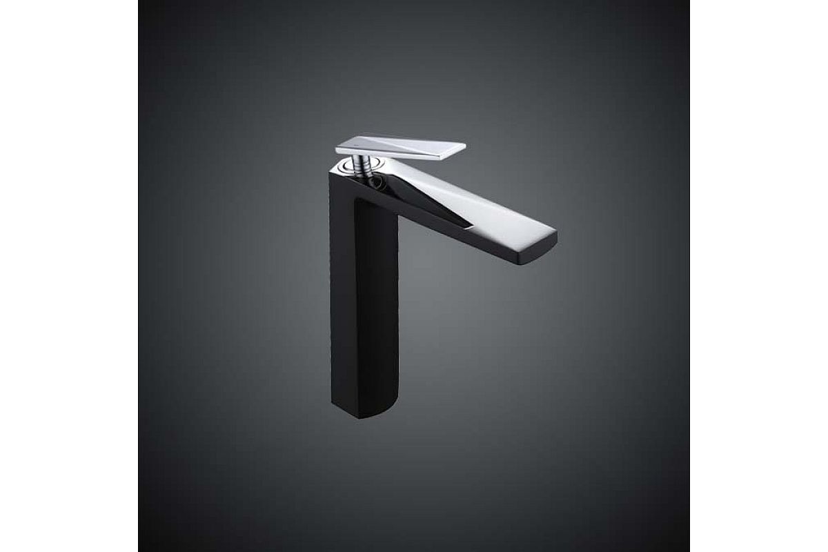 Приобрести boheme смеситель для раковины venturo, высокий, черный хром 372-sgm