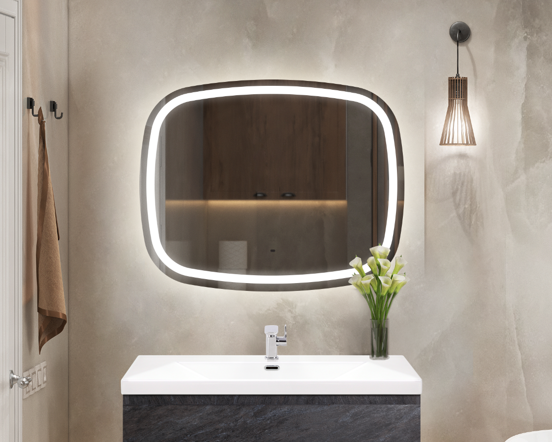 Приобрести cezares зеркало molveno 100х80 см, с подсветкой и датчиком движения czr-spc-molveno-1000-800-mov