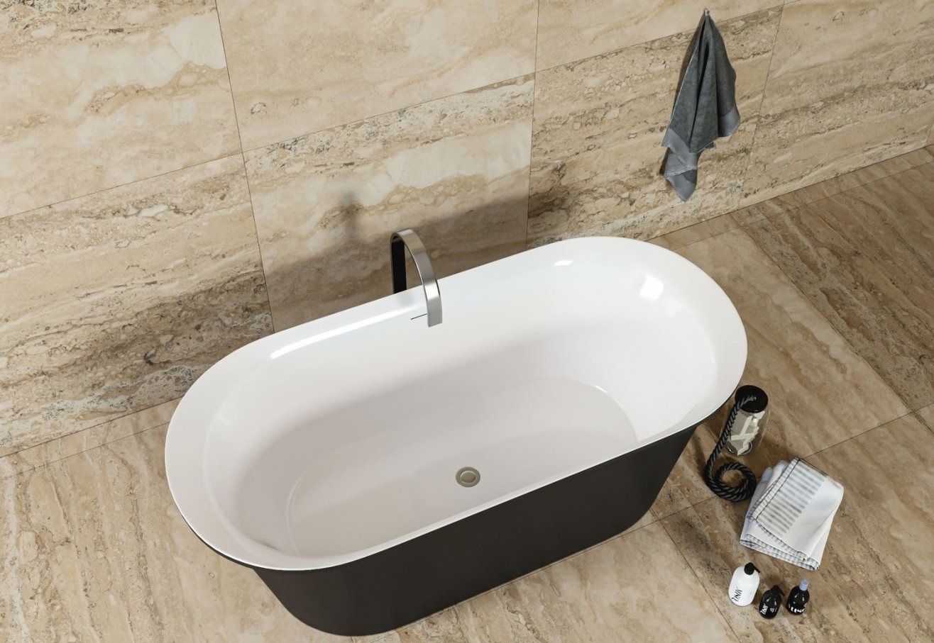 Приобрести aquanet акриловая ванна family smart 170x78 см, черная 88778 gloss finish