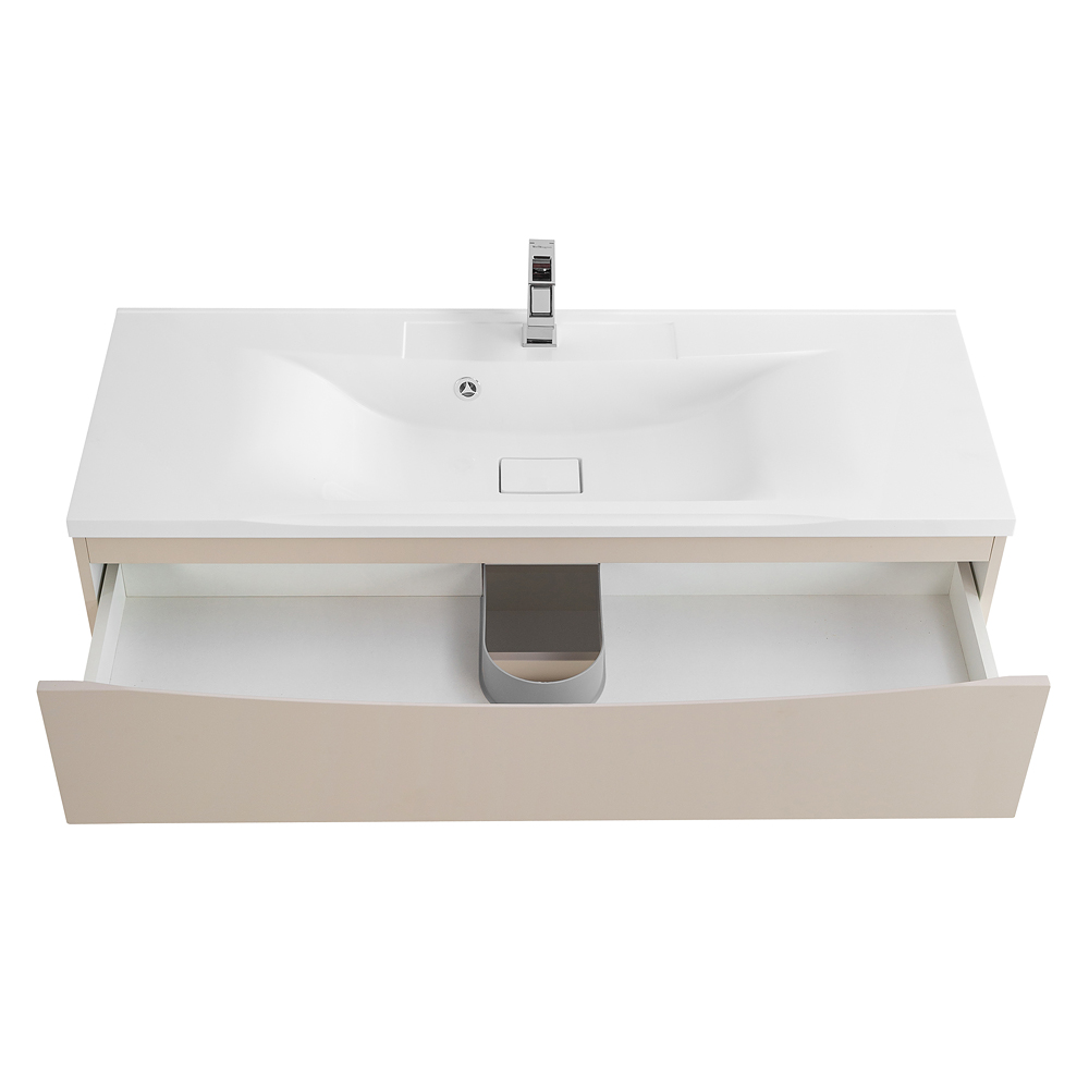 Приобрести belbagno тумба с раковиной marino 120 см, подвесная crema opaco, белая раковина
