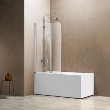 Vincea Шторка на ванну 114 см, прозрачное, хром VSB-12114CL