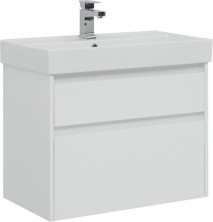 Aquanet Тумба с раковиной Nova Lite 75 см, белая (2 ящика)