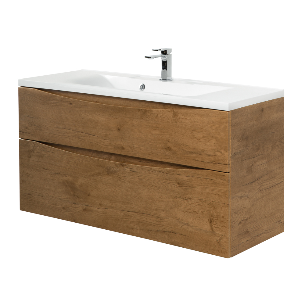 Приобрести belbagno тумба с раковиной marino-h60 110 см, подвесная rovere nature, белая раковина