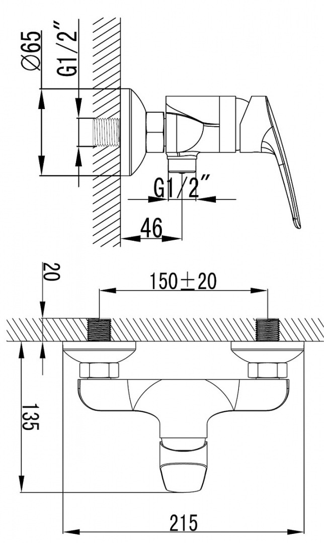 Приобрести смеситель для душа azario tavira 215мм, хром az-wke33361c