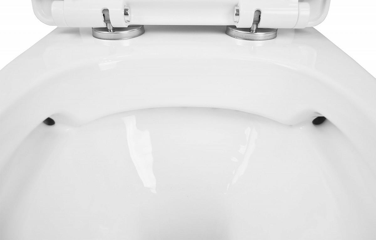 Приобрести azario унитаз - моноблок sente 375х665x785 напольный, безободковый, горизонтальный слив, сиденье дюропласт микролифт az-8614