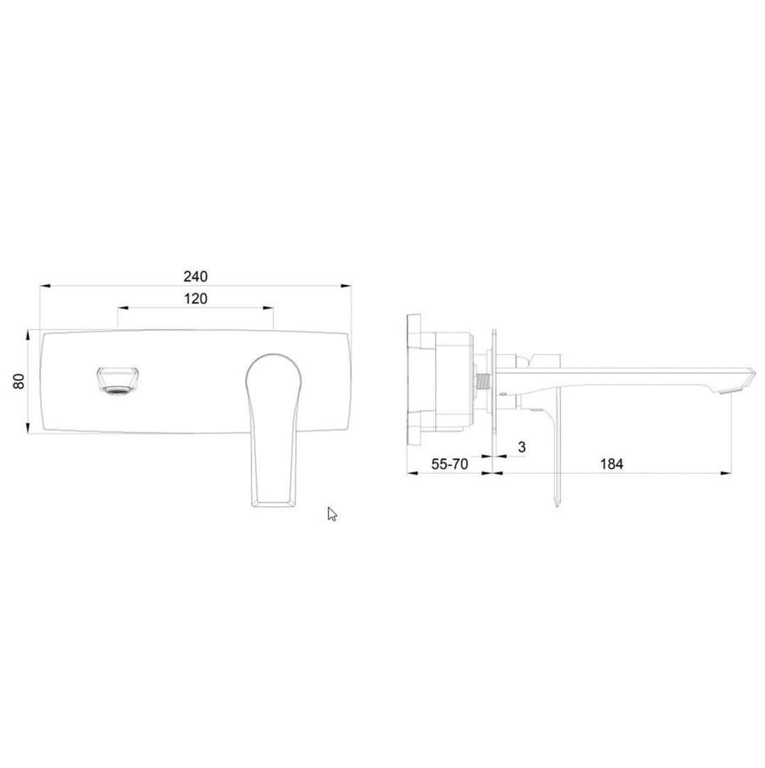Приобрести смеситель для раковины встраиваемый wonzon & woghand brilliant, брашированное золото (ww-88869079-bg)