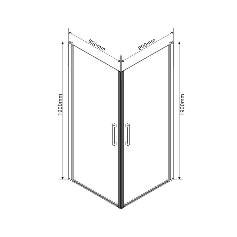 Приобрести vincea душевое ограждение orta 90х90 см, прозрачное, хром vss-1o9090cl