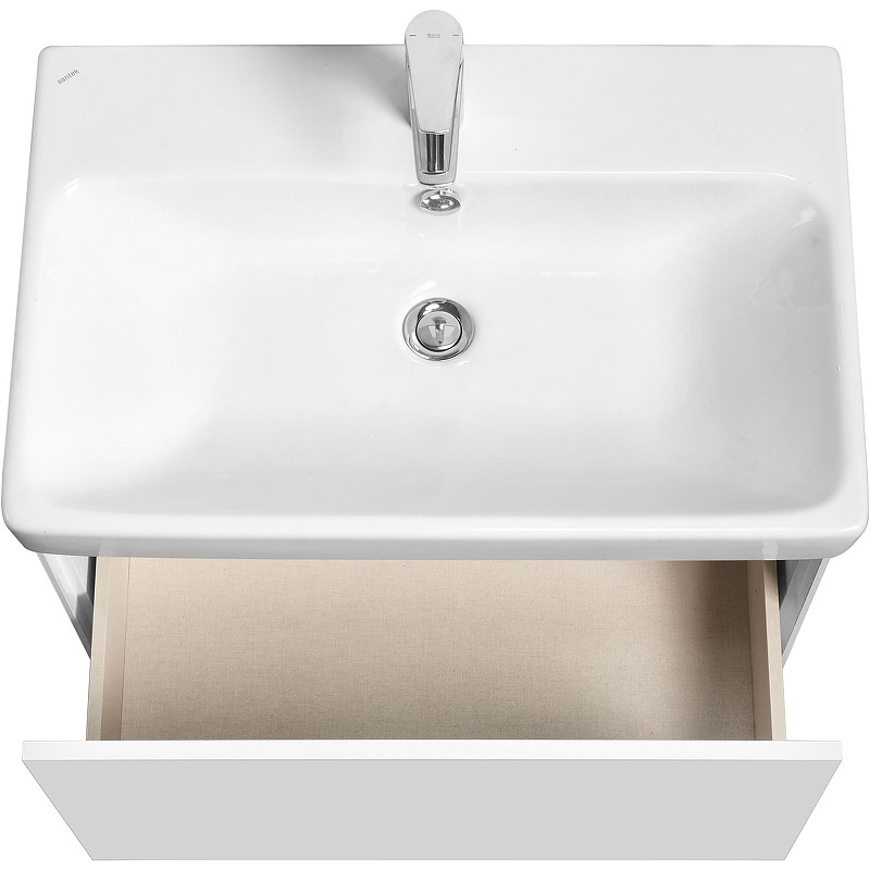 Приобрести тумба подвесная акватон асти 70 с раковиной, белый