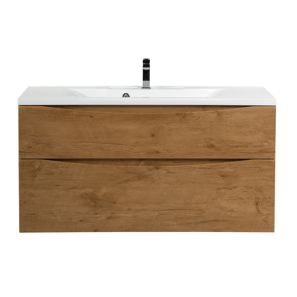 Приобрести belbagno тумба с раковиной marino-h60 100 см, подвесная rovere nature, белая раковина