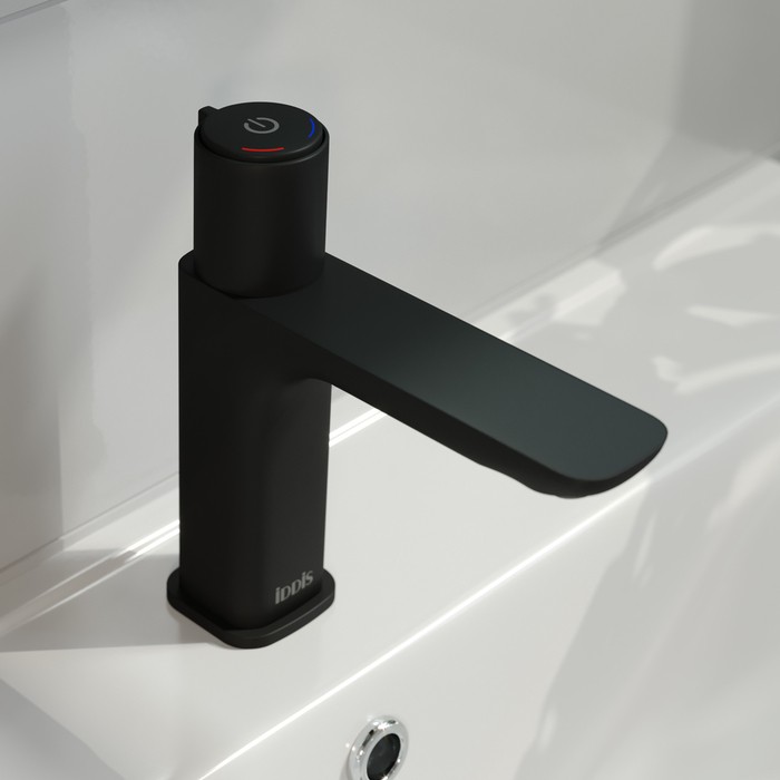 Приобрести iddis смеситель для раковины slide push control 182мм, черный матовый sliblbti01