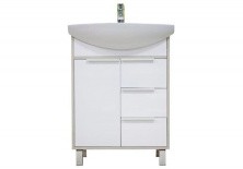Тумба напольная с раковиной Акватон Рико 65 см 1A213301RIB90, 1WH207782, белый/ясень