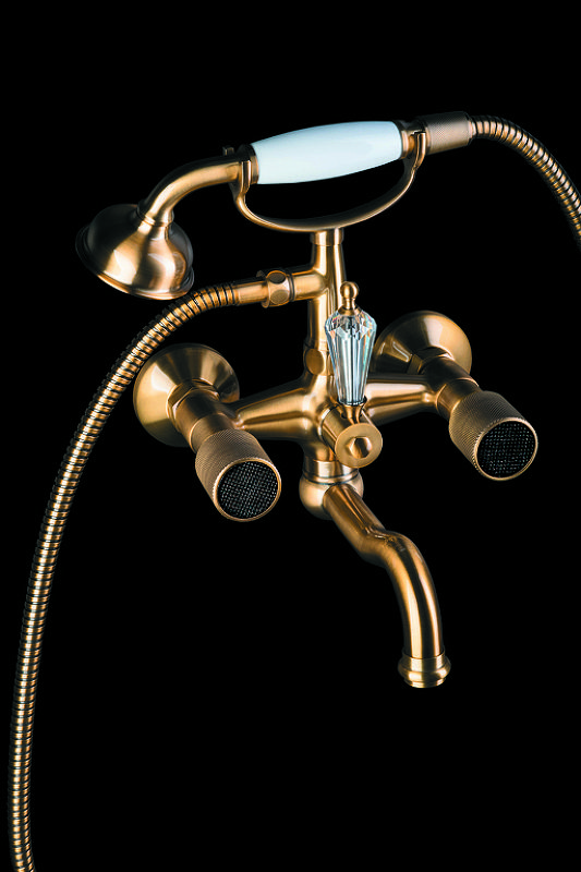 Приобрести boheme смеситель для ванны royale cristal, бронза\черные кристаллы 313-royal/crst black