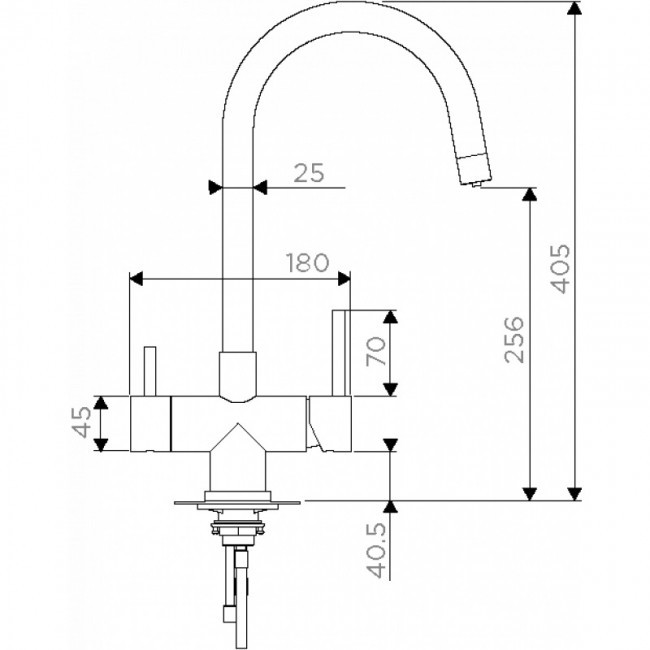 Приобрести gappo смеситель для кухни g4398-30 с фильтром и гибким изливом, хром\серый 34150