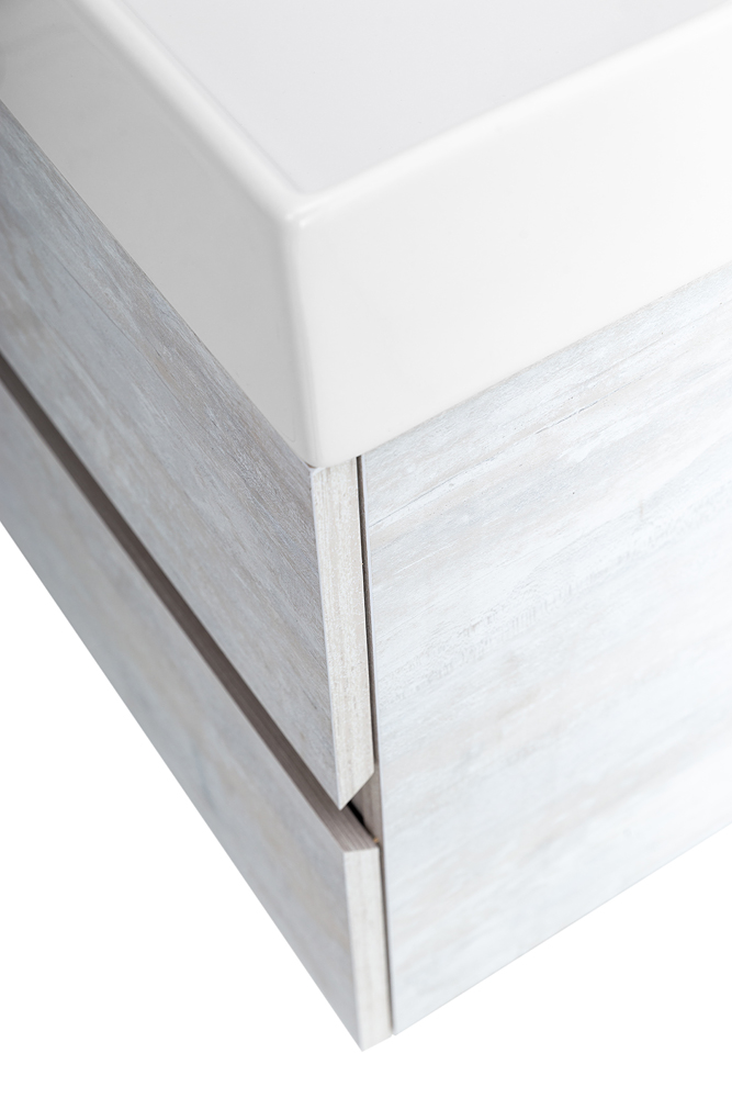 Приобрести cezares тумба подвесная с раковиной molveno 46 60 см legno bianco, белый глянец molveno 46-60-2c-so-lb