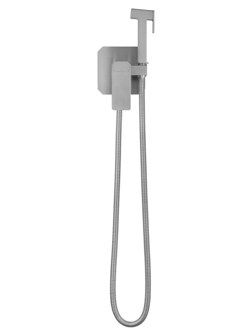 Приобрести смеситель с гигиеническим душем встраиваемый wonzon & woghand diamond, брашированный никель (ww-88829011-bn)