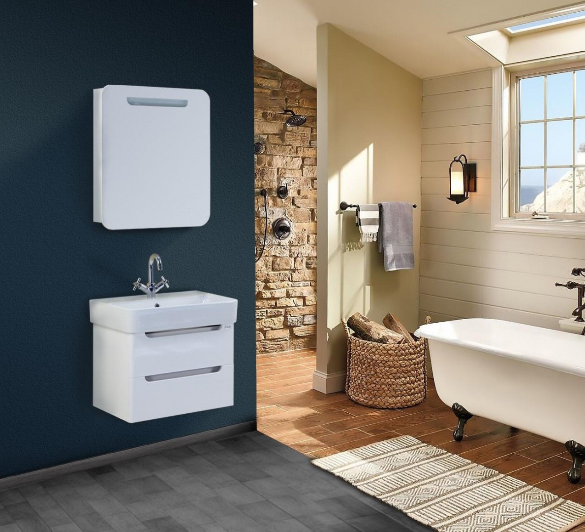 Приобрести onika тумба подвесная с раковиной неаполь 60х55см, белый 106104