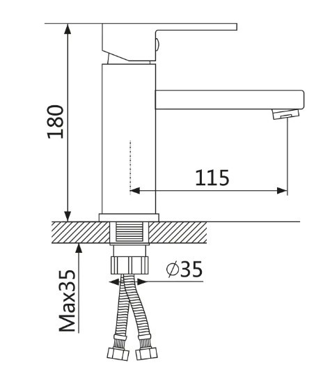 Приобрести cмеситель для раковины vieir gunzi 180 мм, хром v113512