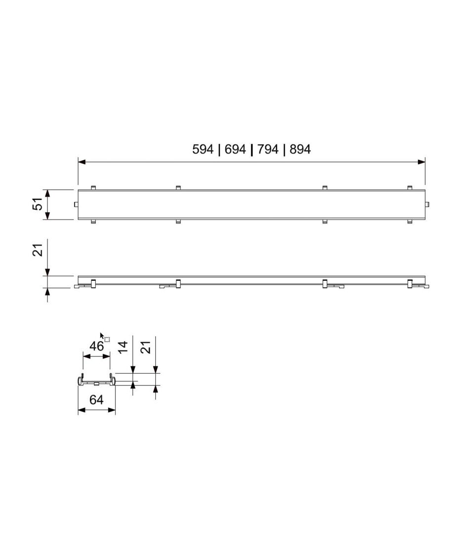 Приобрести решетка для душевого трапа под плитку 60 см wonzon & woghand, брашированное золото (ww-651600m-bg)