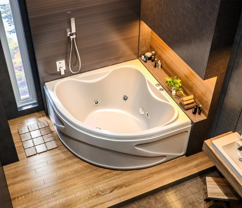 Приобрести акриловая ванна bas риола 135*135