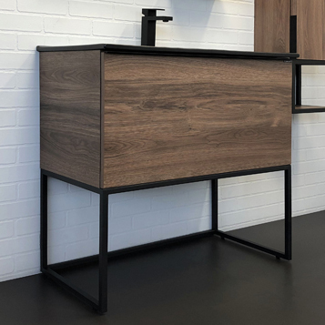 Приобрести сomforty тумба с раковиной "равенна лофт-90" дуб темно-коричневый