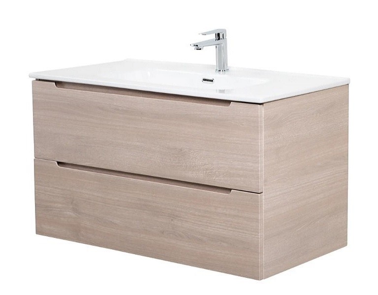 Приобрести тумба подвесная с раковиной belbagno etna-1000-2c-so-rg-p 100 см, rovere grigio