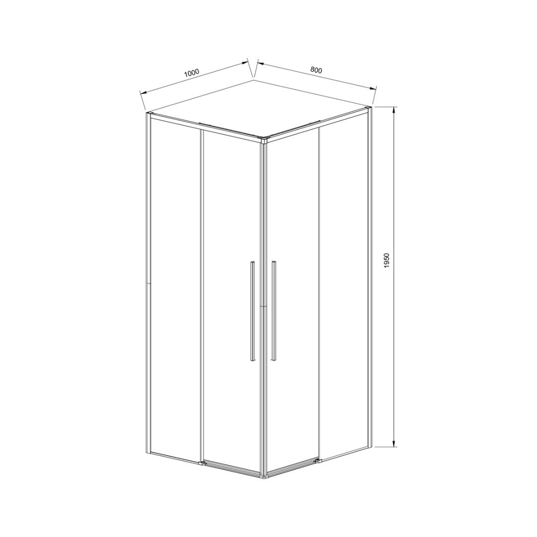 Приобрести vincea душевое ограждение slim-n 80х100 см, прозрачное, оружейная сталь vss-4sn8010clgm