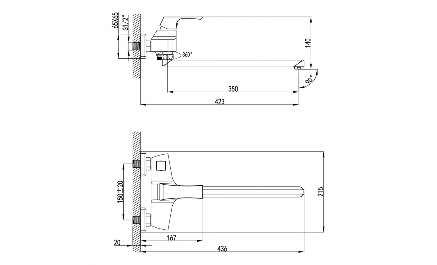 Приобрести lemark смеситель для ванны unit, хром lm4517c