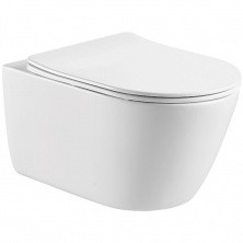 Унитаз подвесной безободковый Aquatek Оберон сиденье микролифт AQ1363W-00