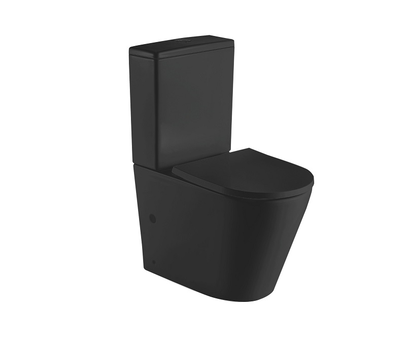 Приобрести унитаз напольный, безободковый с сиденьем ceramalux rimless 2179mb