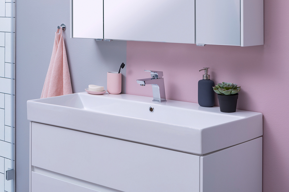 Приобрести aquanet тумба с раковиной бруклин 100 см, белая 00212599