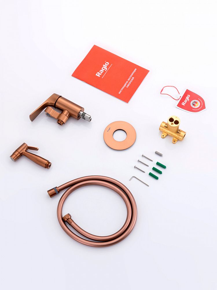 Приобрести raglo смеситель с гигиеническим душем, медь r07.52.33