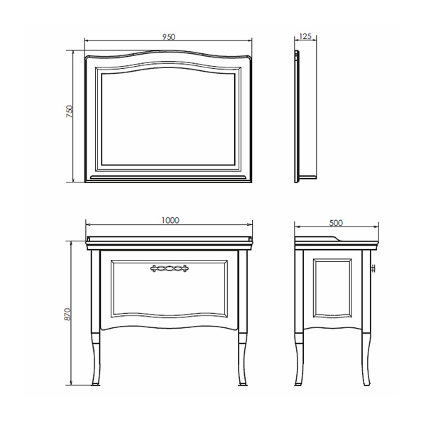 Приобрести сomforty зеркало "павия-100" белый глянец