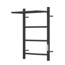 Полотенцесушитель электрический Point 400х600 Афина с полкой П3, черный PN04846PB