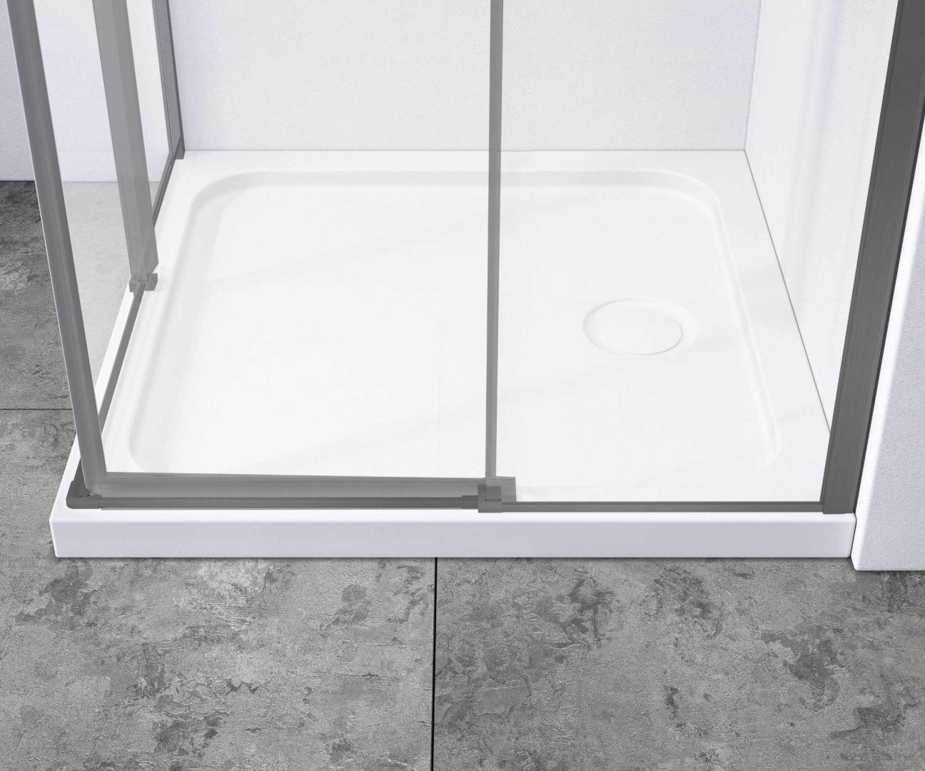 Приобрести vincea душевое ограждение slim-n 80х100 см, прозрачное, оружейная сталь vss-4sn8010clgm