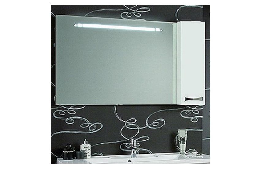 Приобрести зеркало шкаф акватон диор 120 см, правое, цвет белый