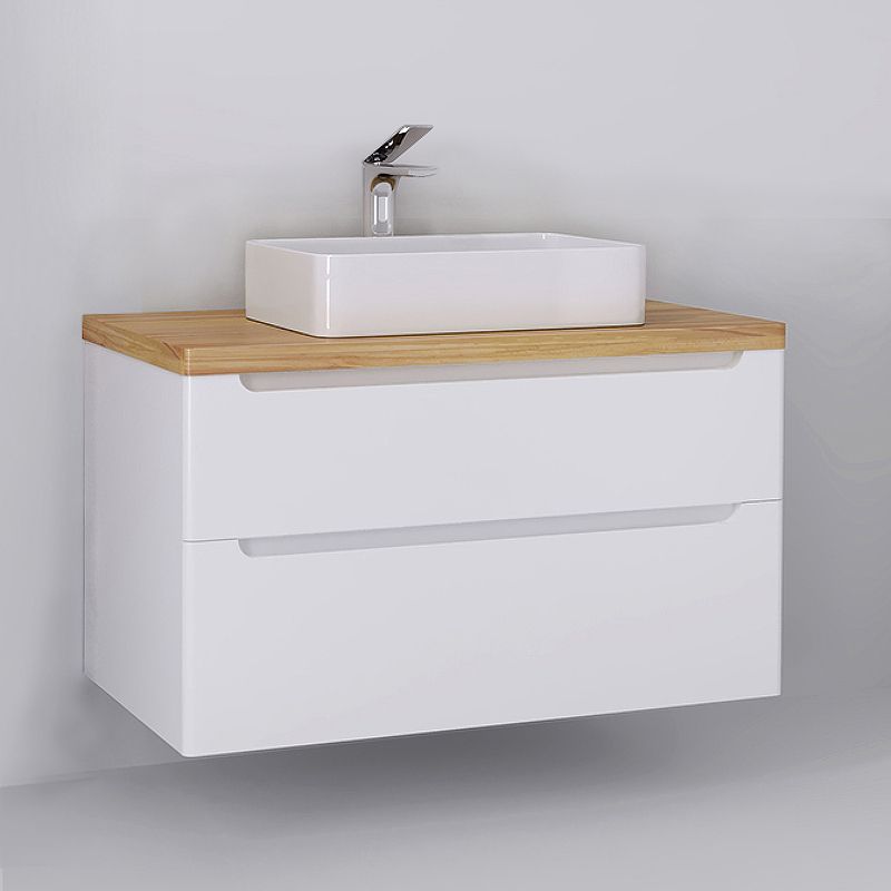 Приобрести jorno тумба подвесная wood 100 см со столешницей светлое дерево, белая