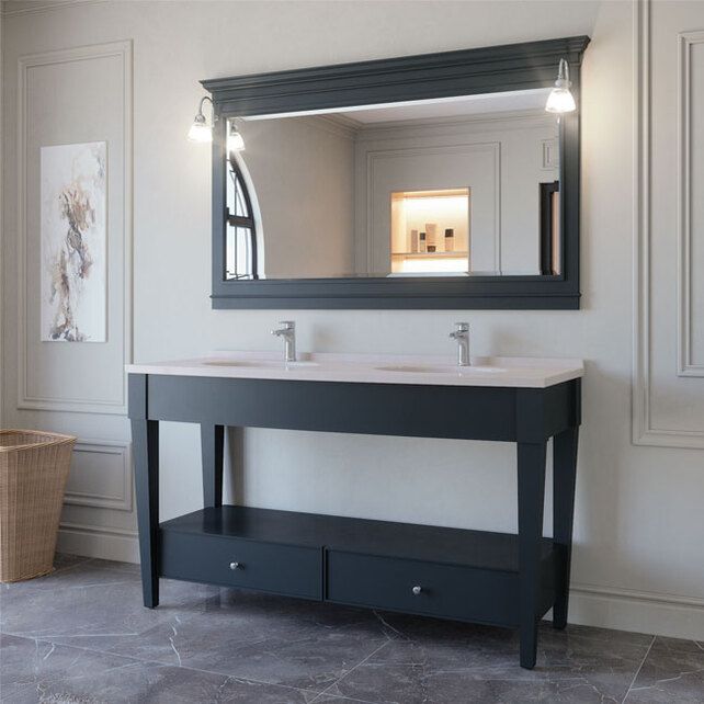 Приобрести caprigo тумба с раковиной dallas 160 см, черная, эмаль