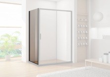 Aquanet Душевая перегородка Pleasure AE60-F-100H200U-BT 100, прозрачное стекло