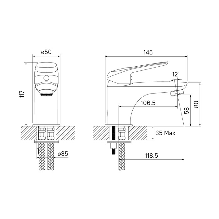 Приобрести iddis смеситель для раковины male 117мм, хром malsb00i01