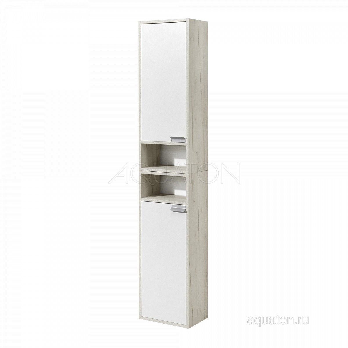 Приобрести акватон флай шкаф одностворчатый белый, дуб крафт левый