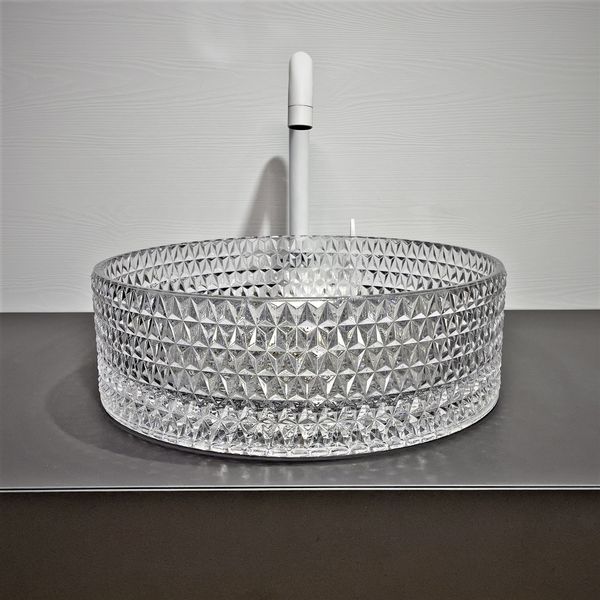 Приобрести comforty раковина накладная gl01 36х44 см, стеклянная