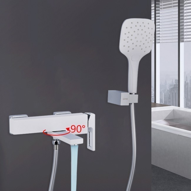 Приобрести gappo смеситель для ванны и душа g3217-8, белый 94950