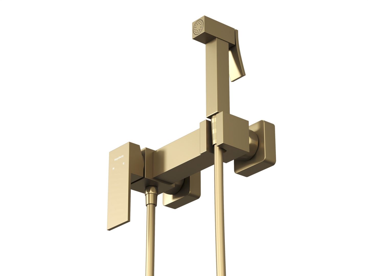 Приобрести hayzburg смеситель с гигиеническим душем, золото матовое hb-1006bg