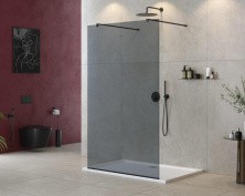 Cezares Душевая перегородка LIBERTA 120 см, серый\черный LIBERTA-L-2-120-120-GR-NERO