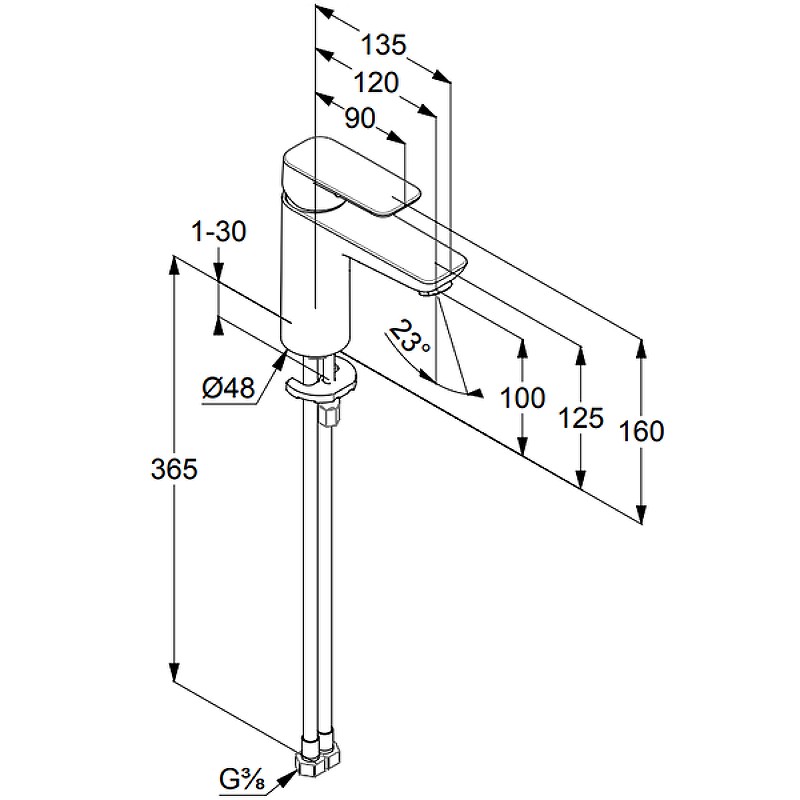 Приобрести kludi pure&style однорычажный смеситель на умывальник 100, черный матовый, арт. 402923975