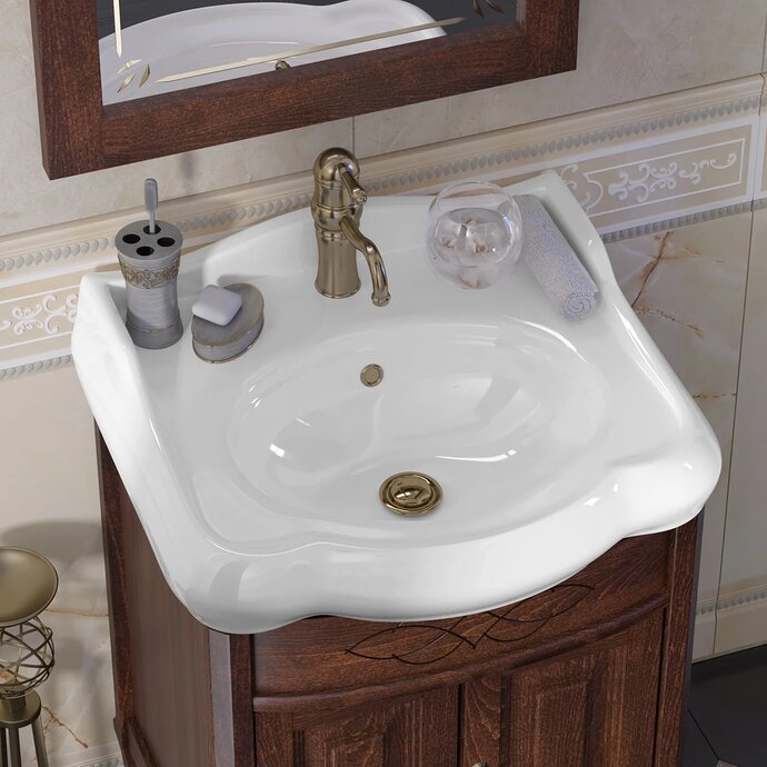 Приобрести opadiris тумба напольная с раковиной лоренцо 60 см, светлый орех