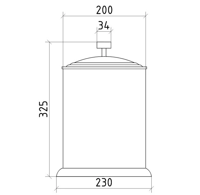 Приобрести boheme ведро для мусора royale cristal, хром\черный 10934-cr-b