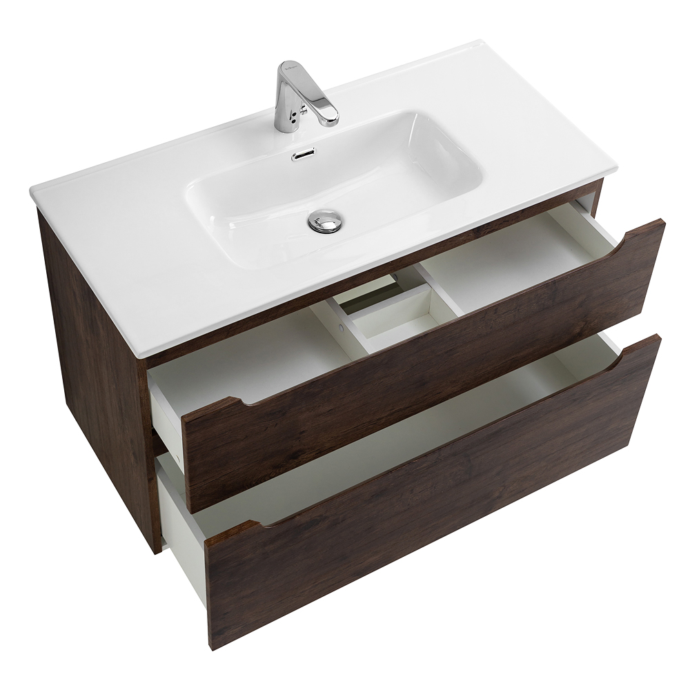 Приобрести belbagno тумба с раковиной etna-h60 100 см, подвесная b rovere moro, белая раковина