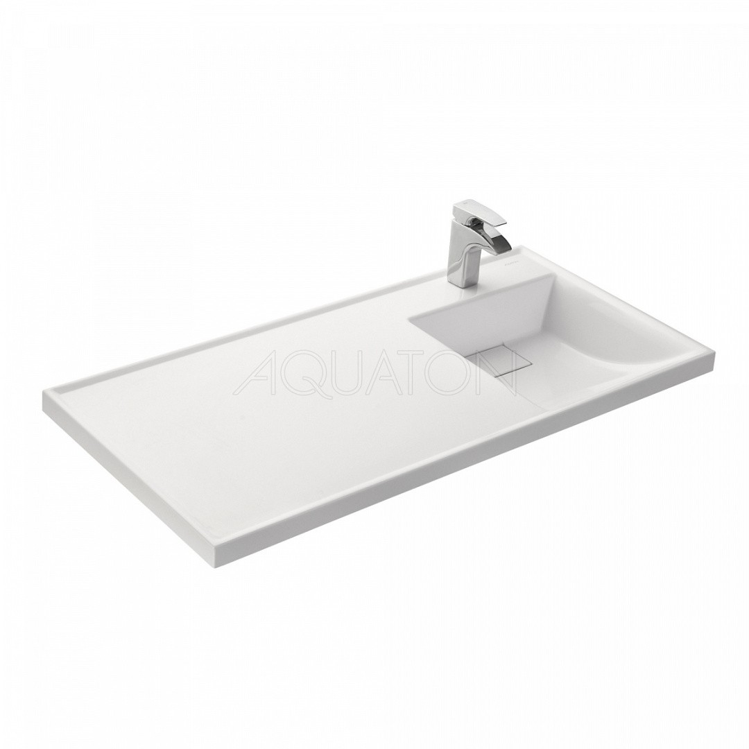 Приобрести тумба напольная с раковиной-столешницей акватон лондри 105 r/l, дуб кантри